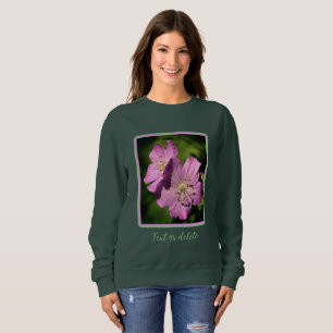 Söt Lila Geranium Flower Pair Personlig T Shirt