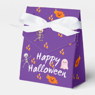 Söt lila glad halloween-mönster presentlåda 2
