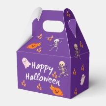Söt lila glad Halloween presentlåda
