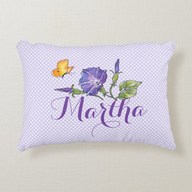 Söt Lila God morgon Glory accent Pillow Prydnadskudde (Framsidan)