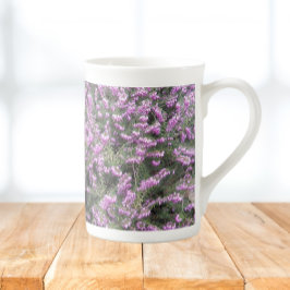 Söt Lila Heather Blommigt Benporslin Mugg