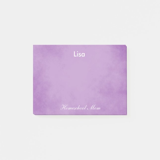 Söt Lila Homeschool Mamma Post-it Block (Framsida)
