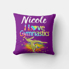 SÖT LILA I KÄRLEK GYMNASTICS DESIGN KUDDE