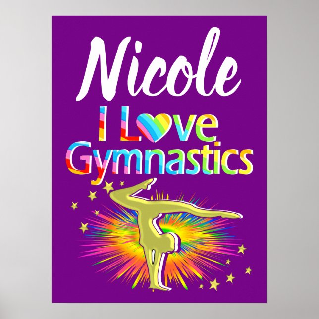 SÖT LILA I KÄRLEK GYMNASTICS DESIGN POSTER (Framsidan)