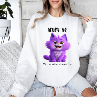 Söt Lila Katt | Lita på mig, jag är en snäll varel T Shirt