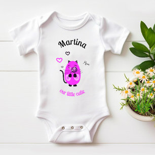Söt lila katt t shirt