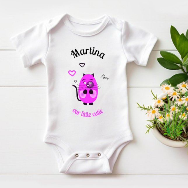 Söt lila katt t shirt (Skapare uppladdad)