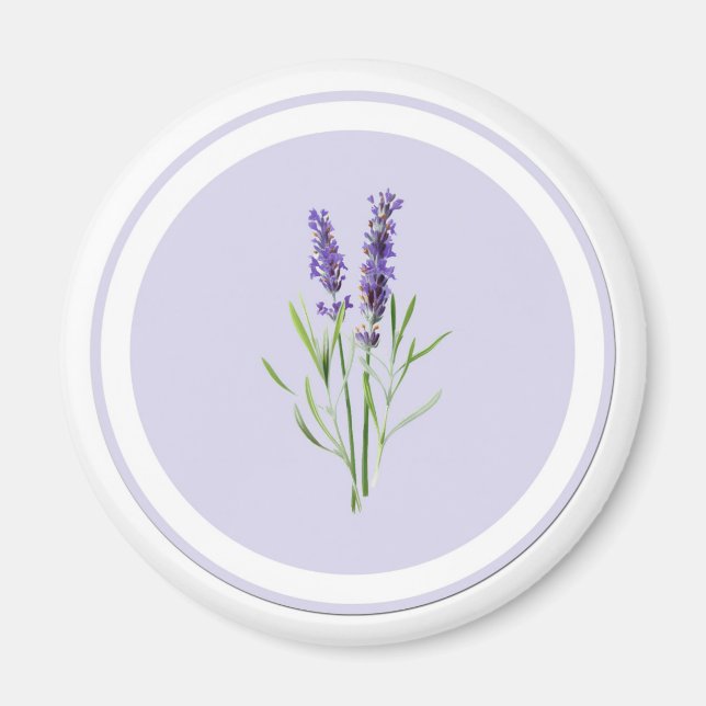 Söt Lila Lavender Flowers Magnet (Framsidan)