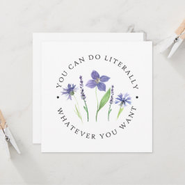 Söt Lila & Lavender Watercolor Wildblomma