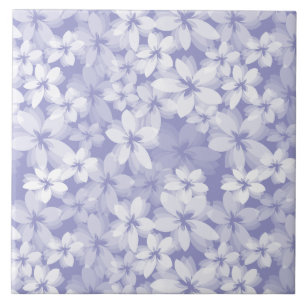 Söt Lila Lilac Blommigt Kakelplatta
