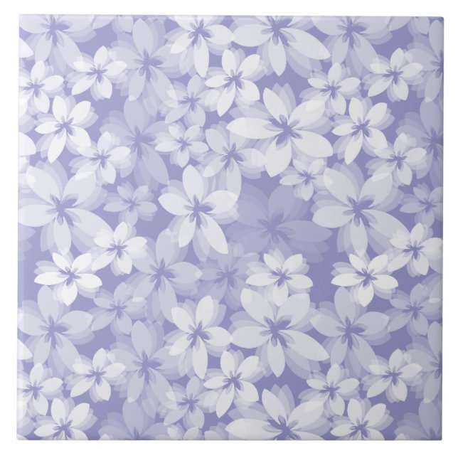 Söt Lila Lilac Blommigt Kakelplatta (Framsidan)