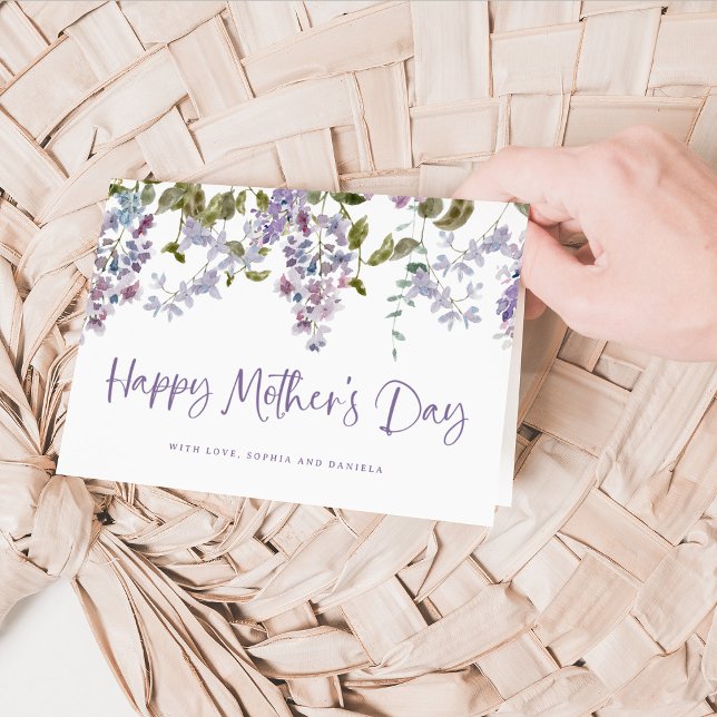 Söt Lila Lilac | Lycklig Mors dag Helgkort (Skapare uppladdad)