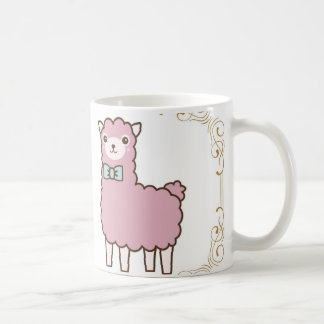 Söt lila llama baby kaffemugg