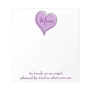 Söt lila Mamma Anteckningsblock