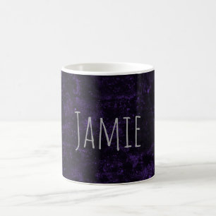 Söt Lila Namn Design Kaffemugg