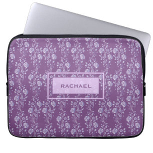 Söt Lila och Lilac Blommigt Personlig Laptop Fodral