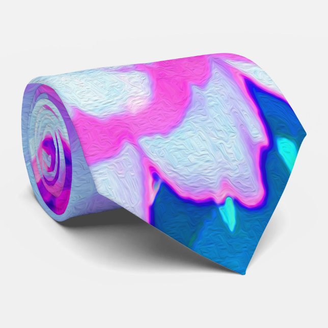 Söt Lila och Rosa Zinnia i sommarträdgården Slips (Rullad)