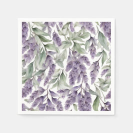 Söt lila och salvia akvarell pappersservett