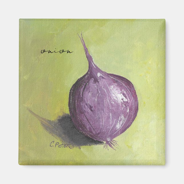 Söt Lila Onion Anpassningsbar Magnet (Framsidan)
