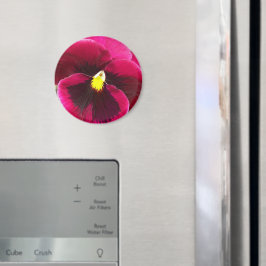 Söt Lila Pansy Blommigt Magnet
