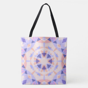 Söt Lila Pastel Rosa Star Eclectic Beach Tygkasse