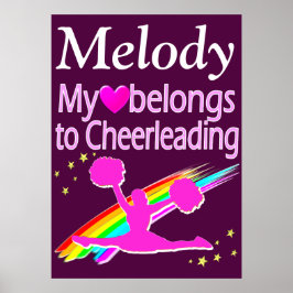 SÖT LILA PERSONLIG CHEERLEADER POSTER