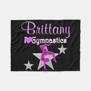 SÖT LILA PERSONLIG GYMNASTICS BLANKET FLEECEFILT