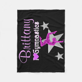 SÖT LILA PERSONLIG GYMNASTICS BLANKET FLEECEFILT