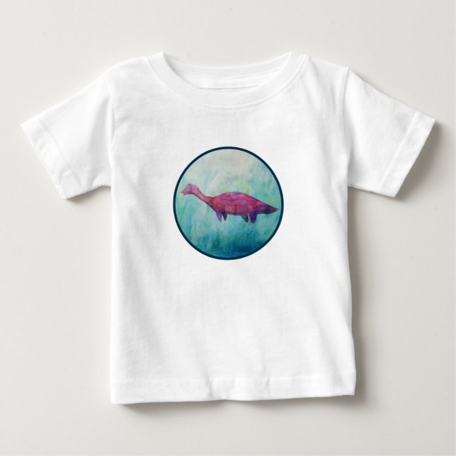 Söt lila Plesiosaurus T-shirt (Framsida)