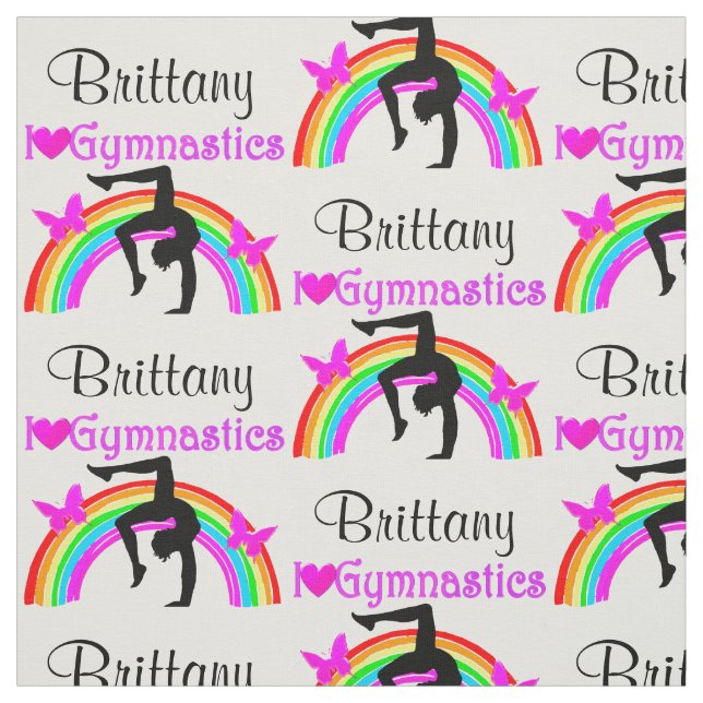 SÖT LILA RAINBOW GYMNASTICS FABRIC TYG (Provkarta)