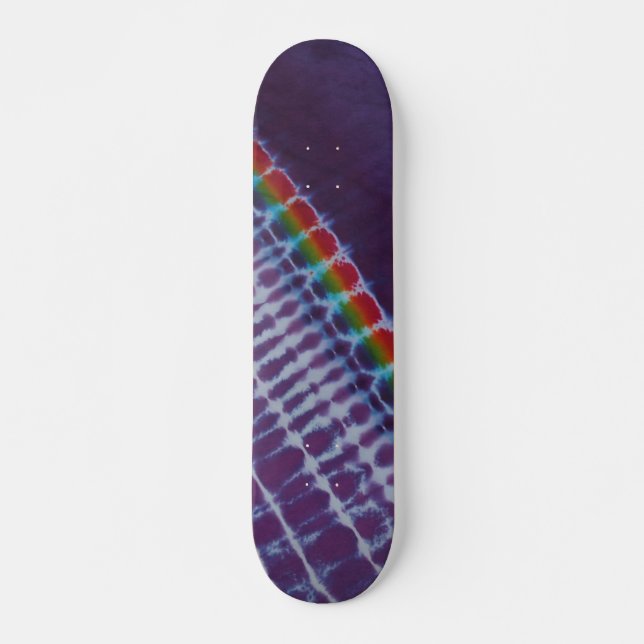 Söt Lila Rand Tie Dye Skateboard Bräda 19,5 Cm (Framsida)
