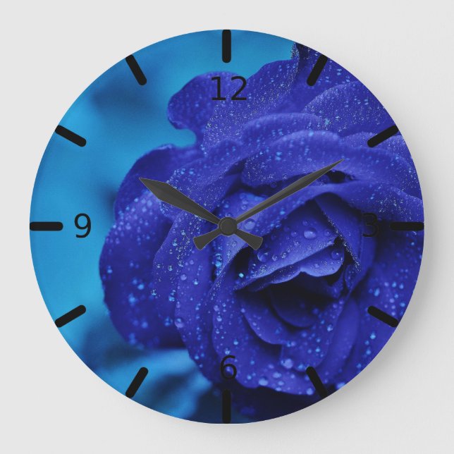 Söt Lila Ro Large Clock Stor Klocka (Framsida)