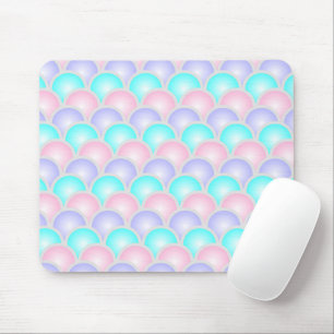 söt lila rosa aqua blue pastel sjöjungfru scale musmatta