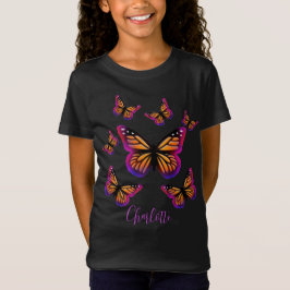 Söt lila rosa orange t shirt