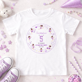 Söt Lila Rytmisk Gymnastik Sportig Tema T Shirt