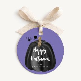 Söt lila skriptpumpa Gott Halloween Gåvor Etiketter