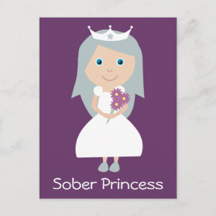 Söt lila Sober Princess vycard Vykort
