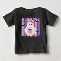 Söt lila spök Halloween T-shirt för barn
