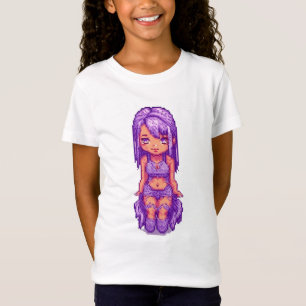 Söt lila tjej t shirt