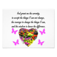 SÖT LILA VILD FLOWER SERENITY PRAYER PHOTO