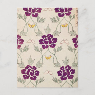 Söt Lila Vintage blomma Vykort