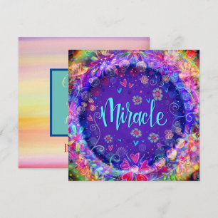 Söt Lila Whimsique Miracle Motivational Tack Kort