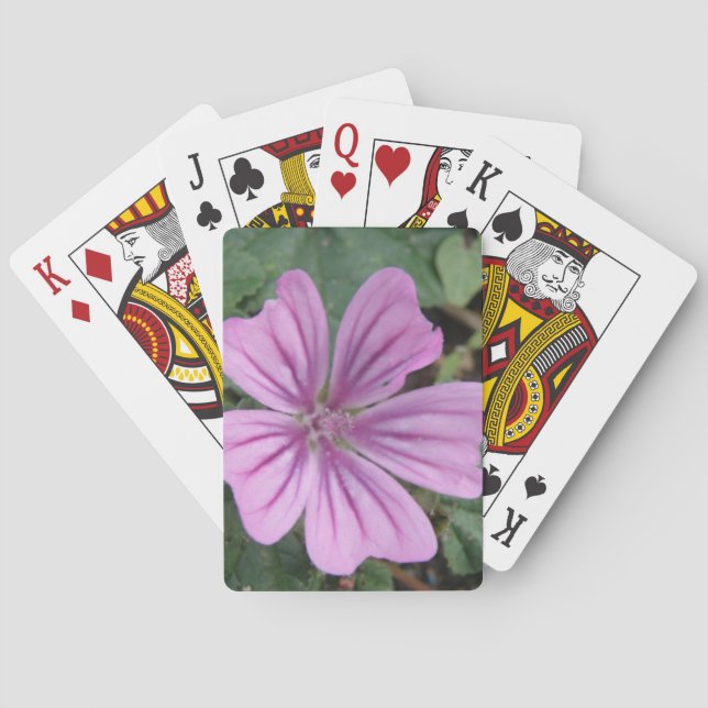 Söt Lila WildBlombetalkort Casinokort (Baksidan)