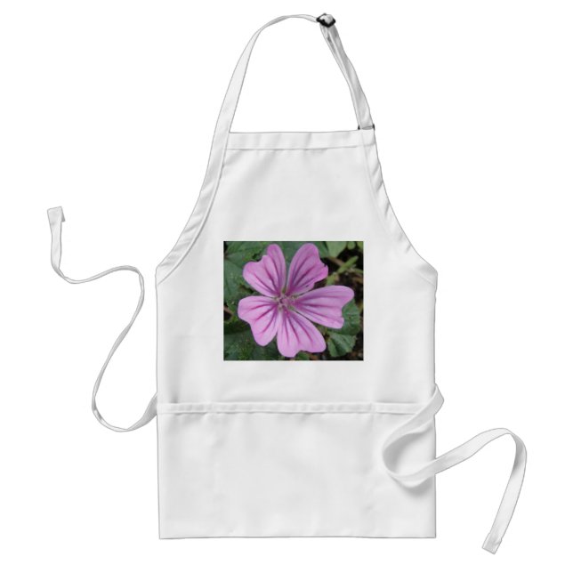 Söt Lila Wildblomma Apron Förkläde (Framsidan)