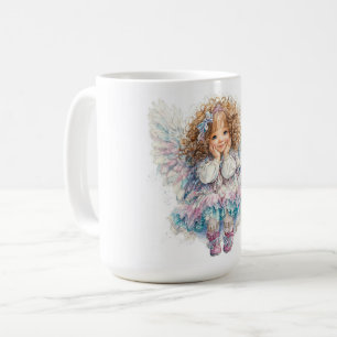 Söt lilla ängel kaffemugg