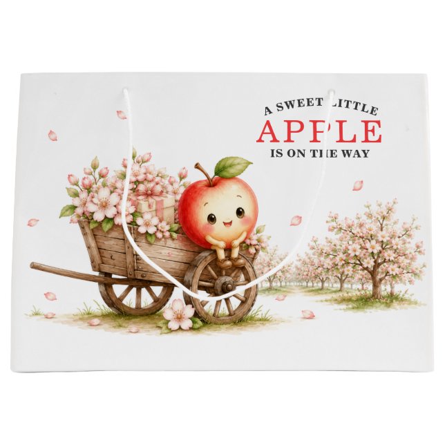 Söt lilla äppelblom Baby Shower (Framsidan)