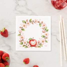 Söt lilla äppelblom Baby Shower Pappersservett