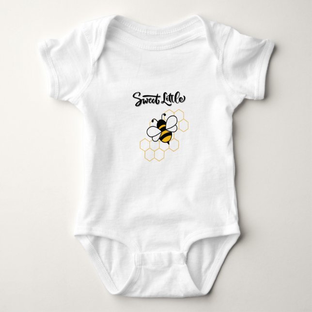 Söt lilla bin T-Shirt Baby Bodykostym (Framsida)