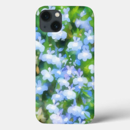 Söt lilla Blue Blomsterträdgård Art Phone Case