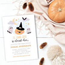 Söt lilla Boo Halloween Baby Shower-inbjudan
